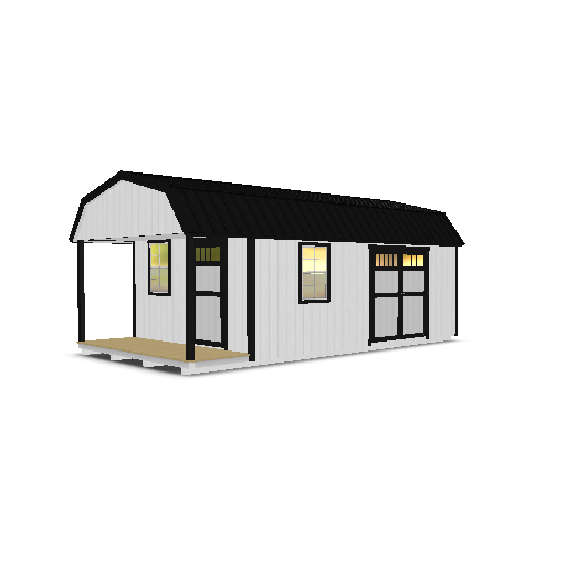 Lofted Barn with Porch 12x24