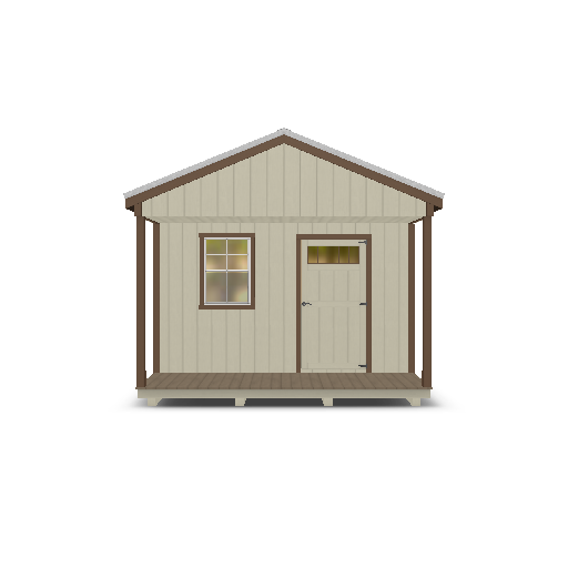Cabin with Porch 12x16 - Image 2